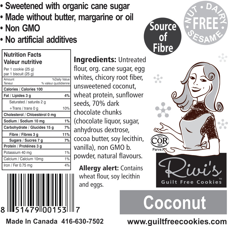 Dr. Daniels' Coconut Cookies (3pk)
