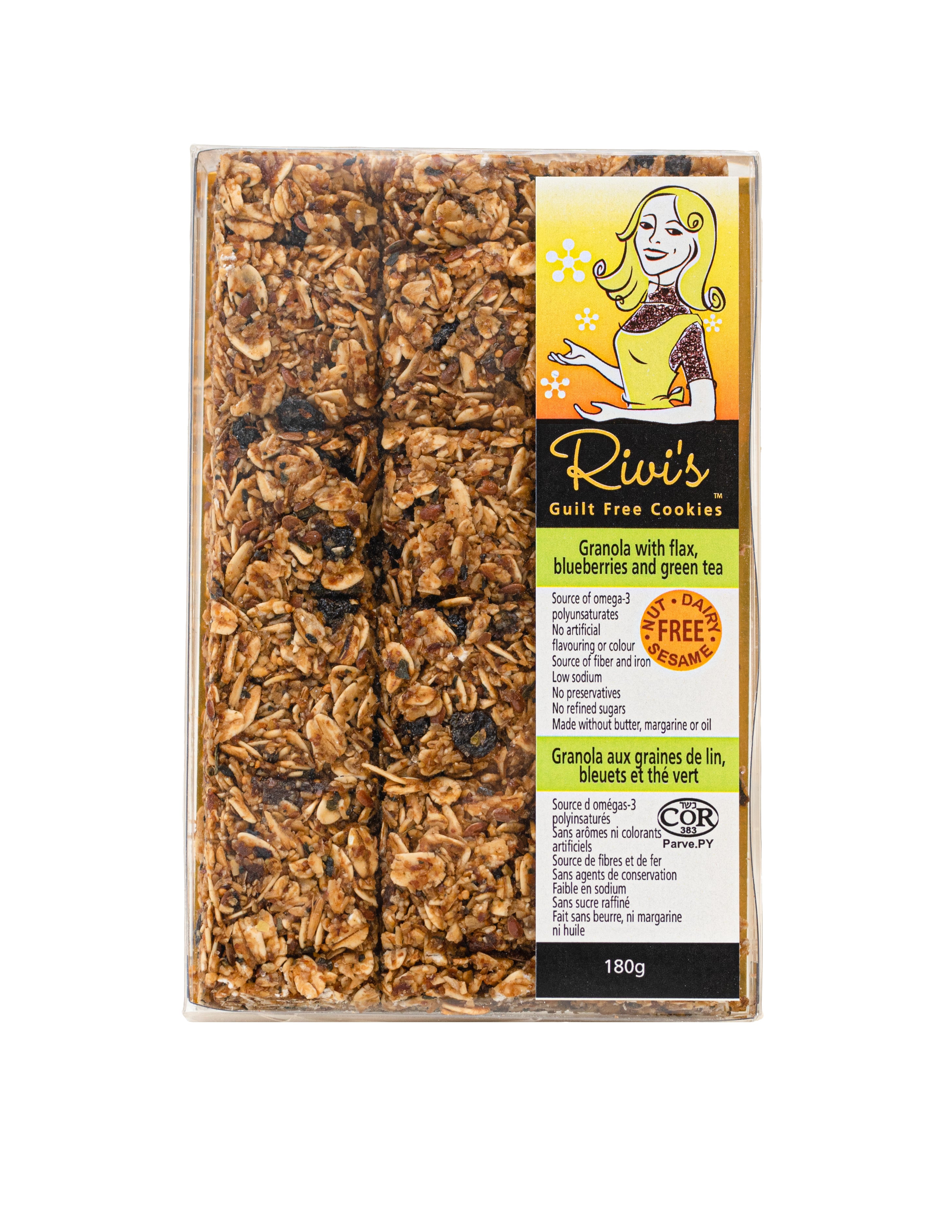 Green Tea, Blueberry & Flax Granola  (180g)