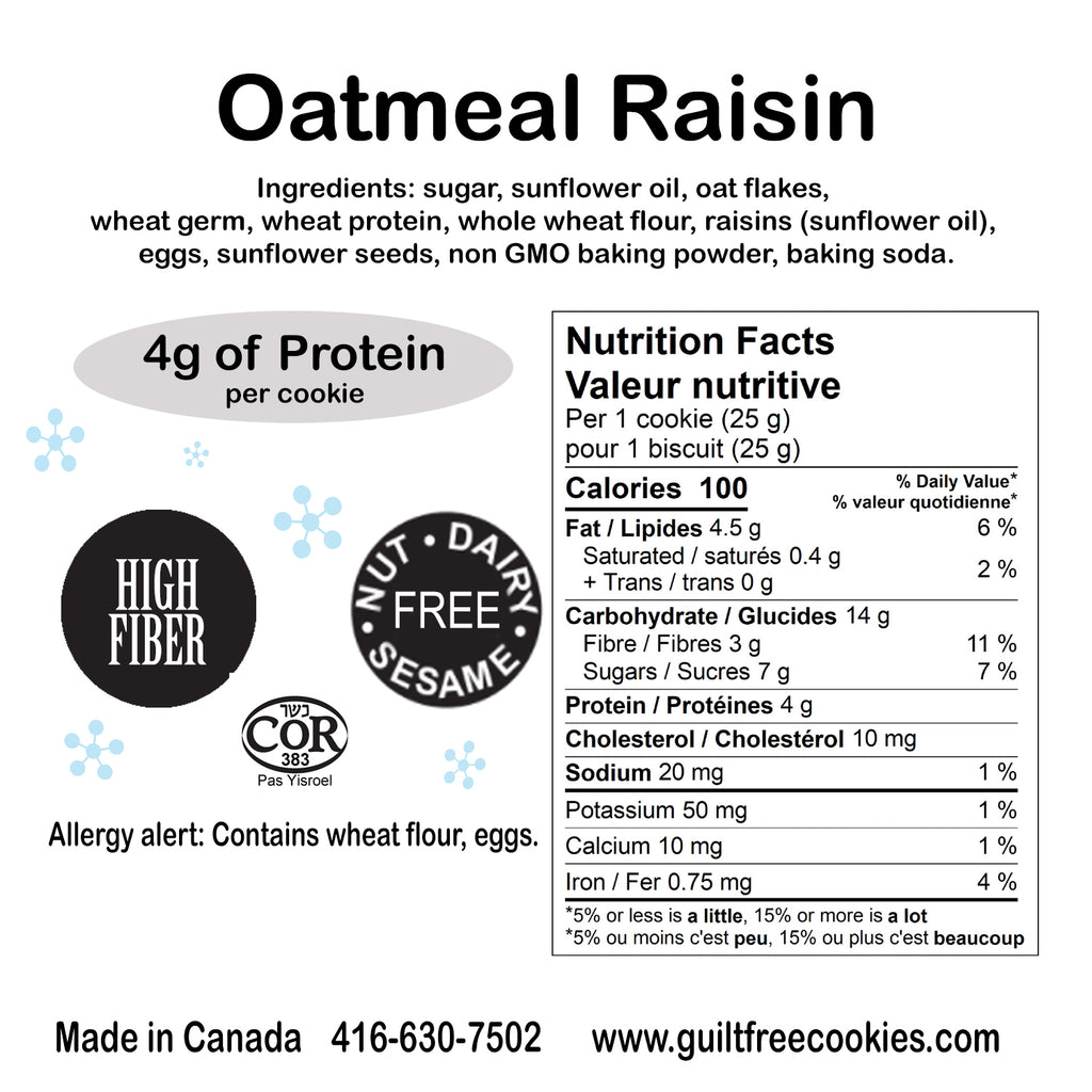Dr. Daniels' Oatmeal Raisin Cookies (3pk)